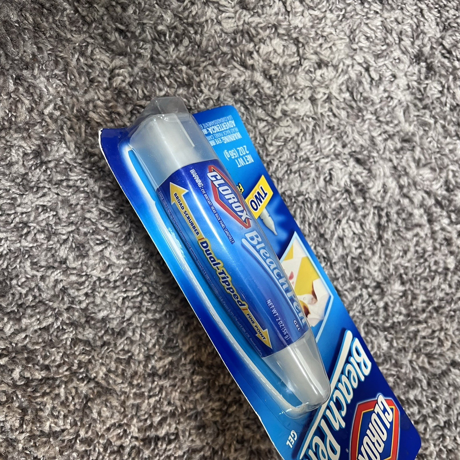 Clorox Bleach Pen Gel Stain Remover For Whites with Two Tips New