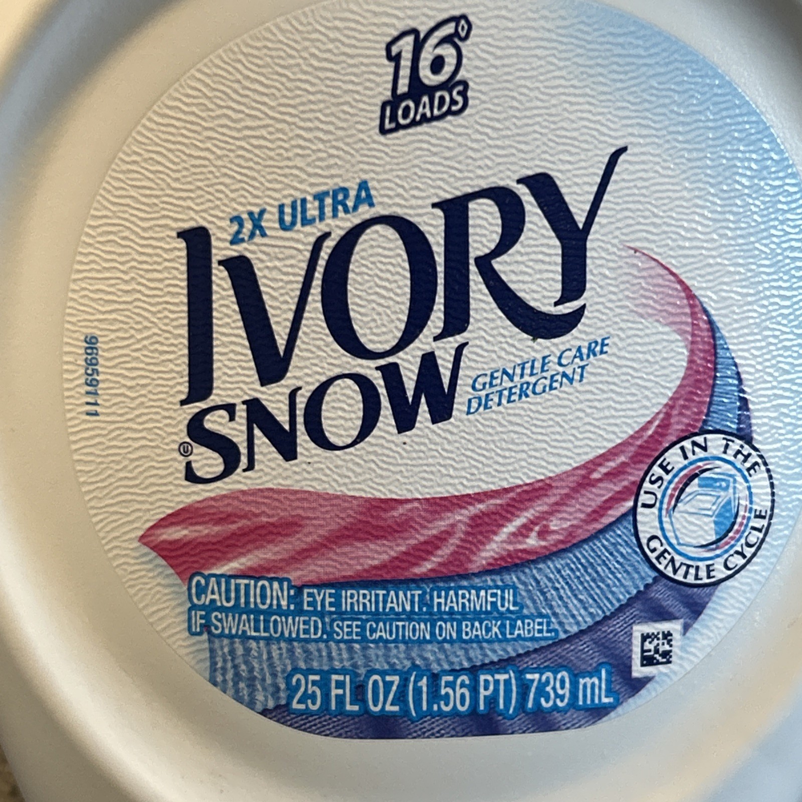 READ DESC Ivory Snow 2X Ultra Gentle Care Liquid Laundry Detergent 25oz 16 Loads