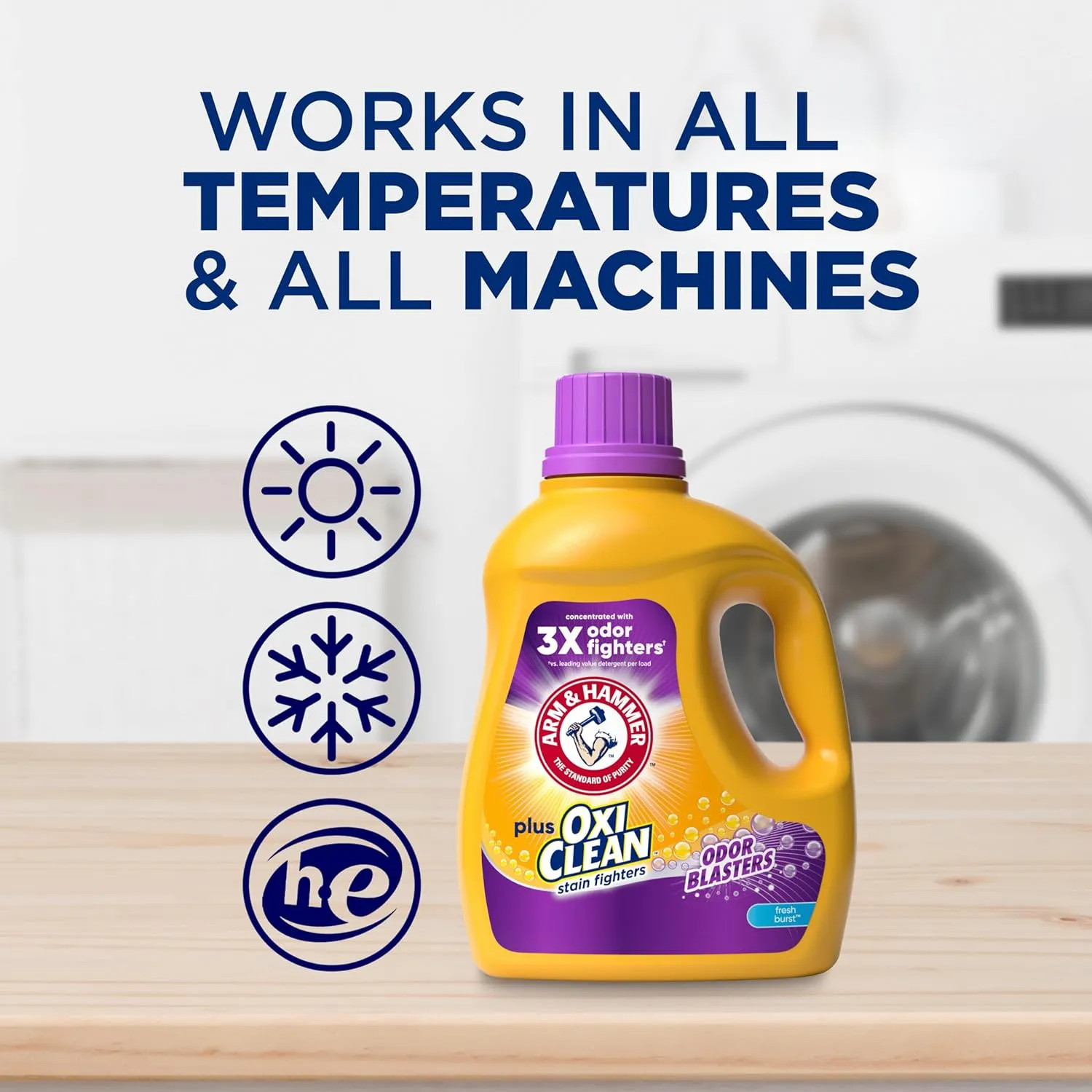 Arm & Hammer Plus OxiClean Odor Blasters Laundry Detergent Fresh Burst 74 Loads