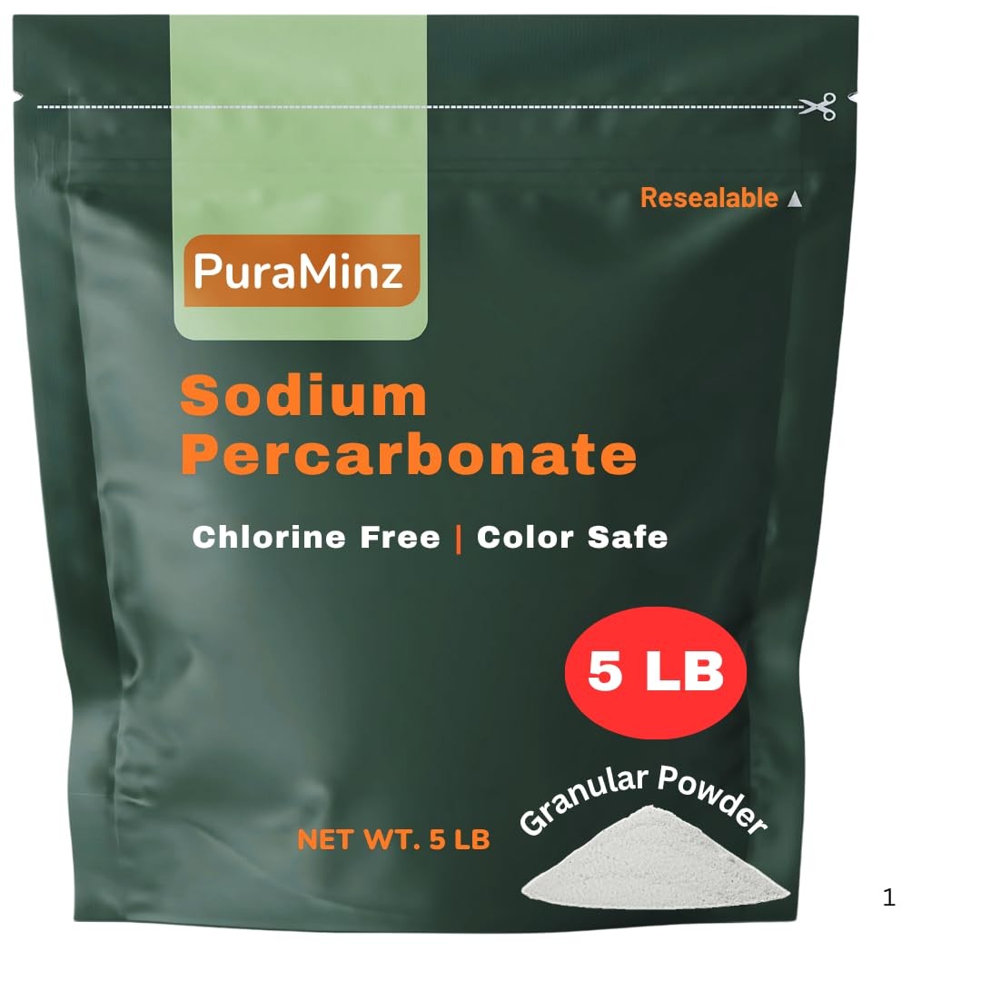 Sodium Percarbonate, 99.9% Pure Oxygen Bleach Powder, Stain Remover, Whitener…