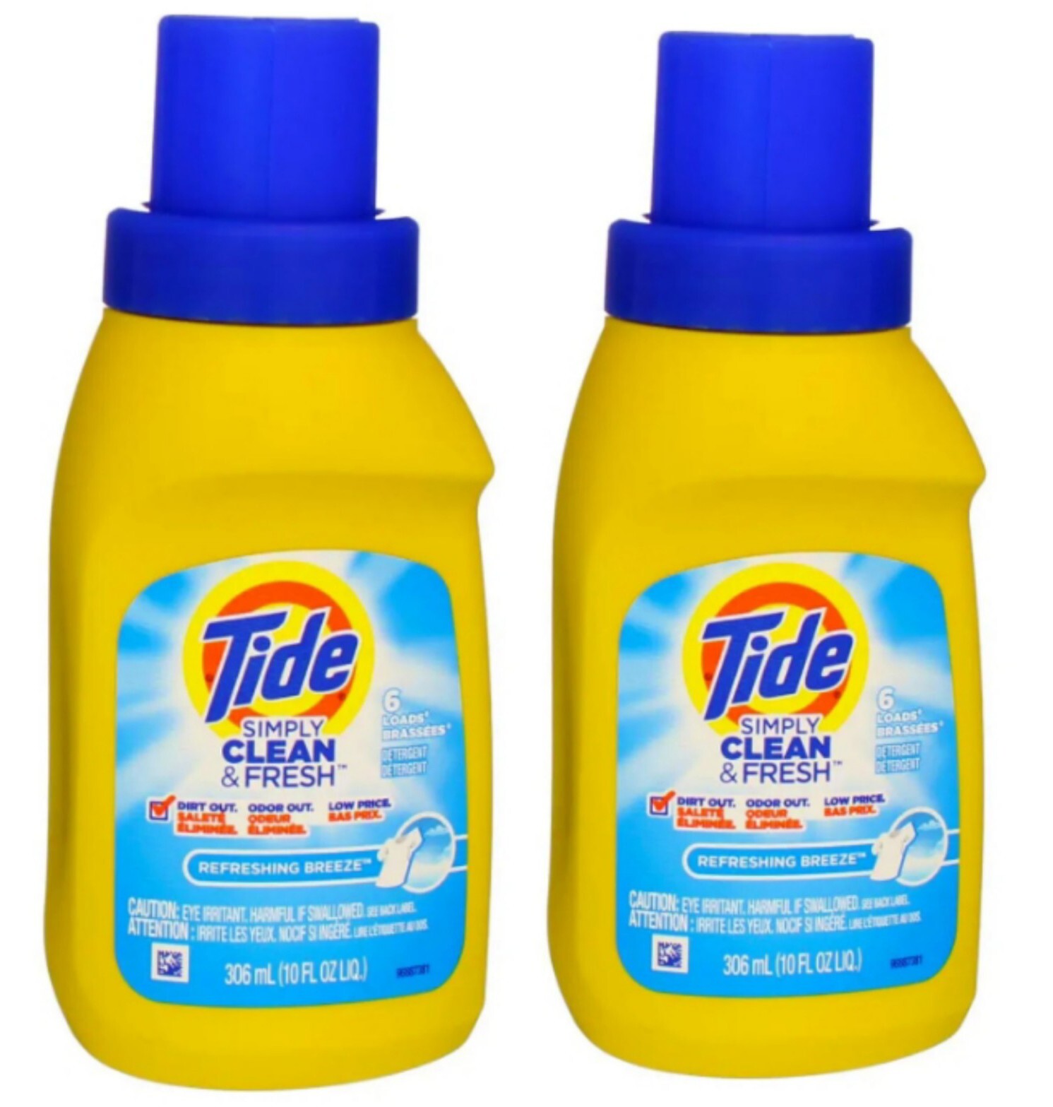 🐌 TIDE (2-PACK) 10 Oz. Simply Clean ●REFRESHING BREEZE● Laundry Detergent🫧.