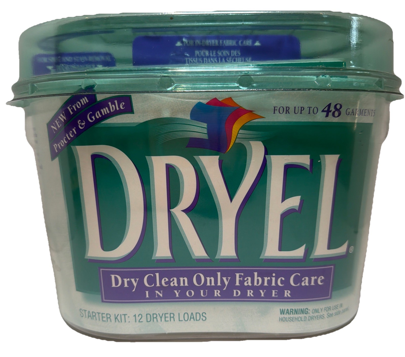 Dryel At-Home Dry Clean Only Fabric Care Starter Kit Vintage 1997 NO Bag