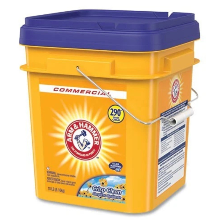 Arm & Hammer 3320001001 Powder Laundry Detergent, Crisp Clean, 18lb Pail