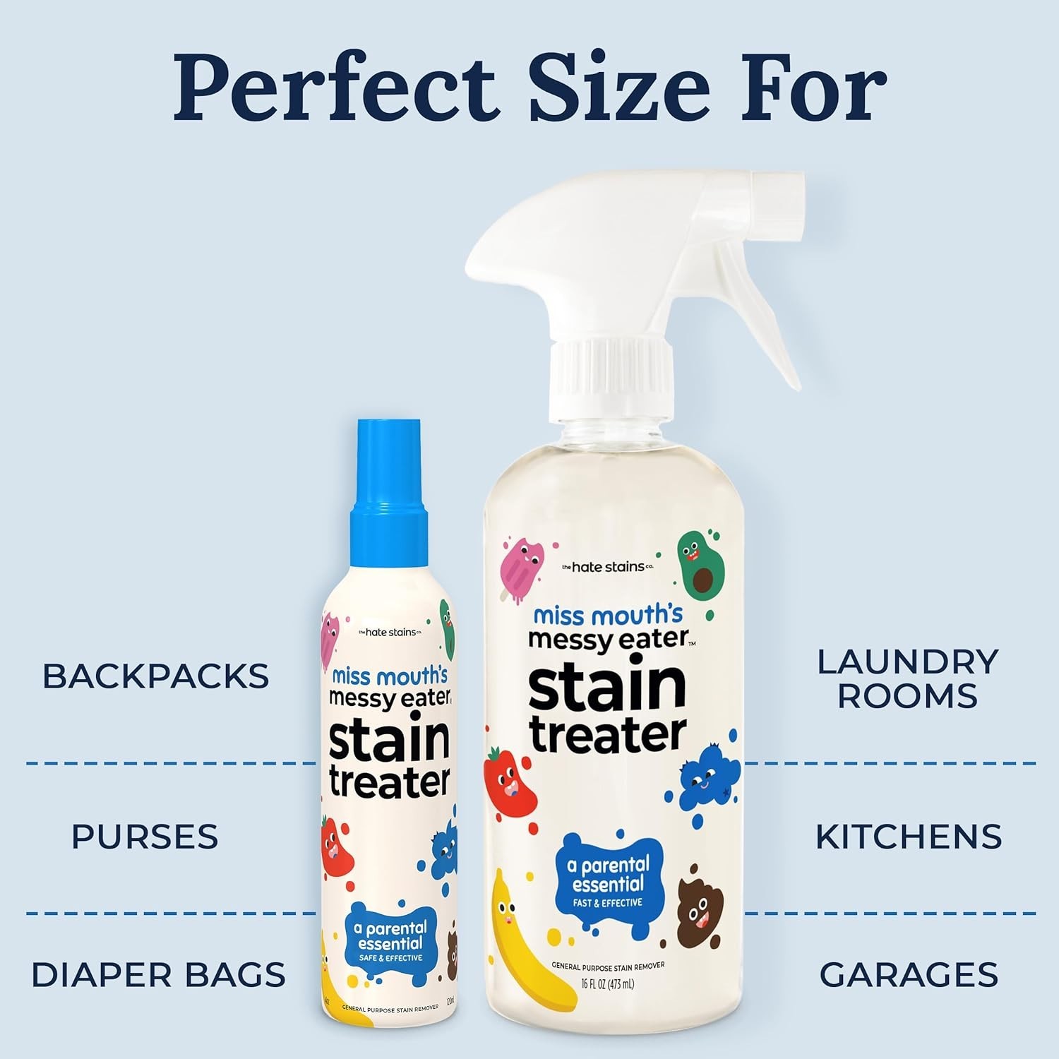 Stain Remover Spray 16oz Food Grease Coffee Baby Laundry Carpet Upholstery