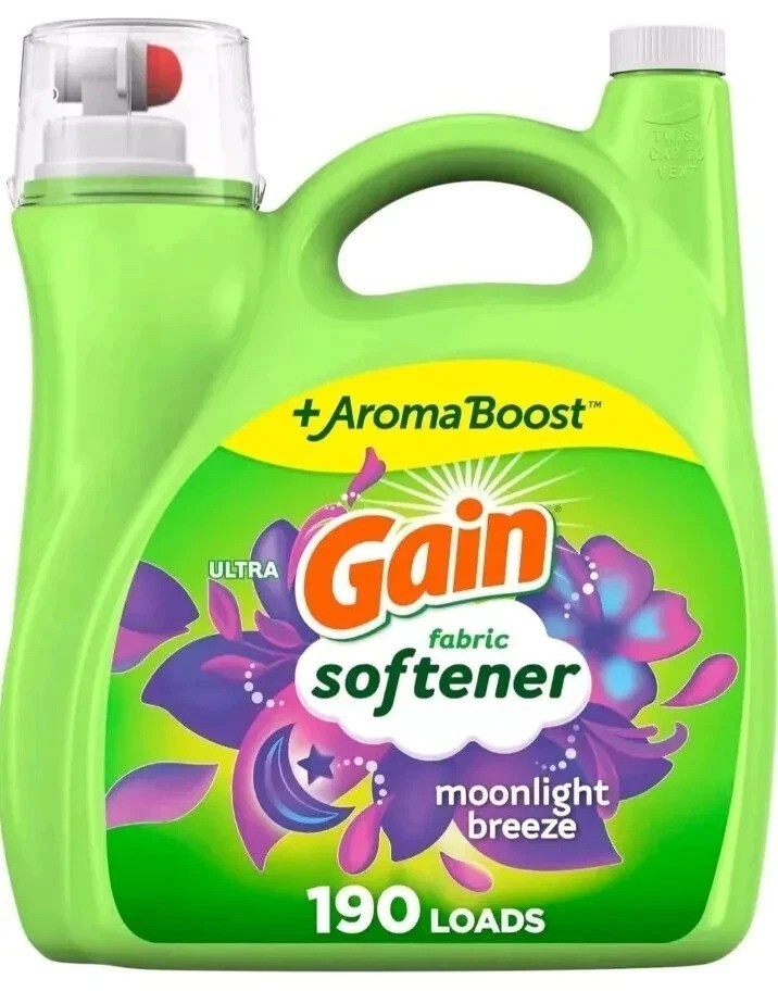 Gain Liquid Fabric Conditioner, Moonlight Breeze Fabric Soften, 190 loads, 140oz
