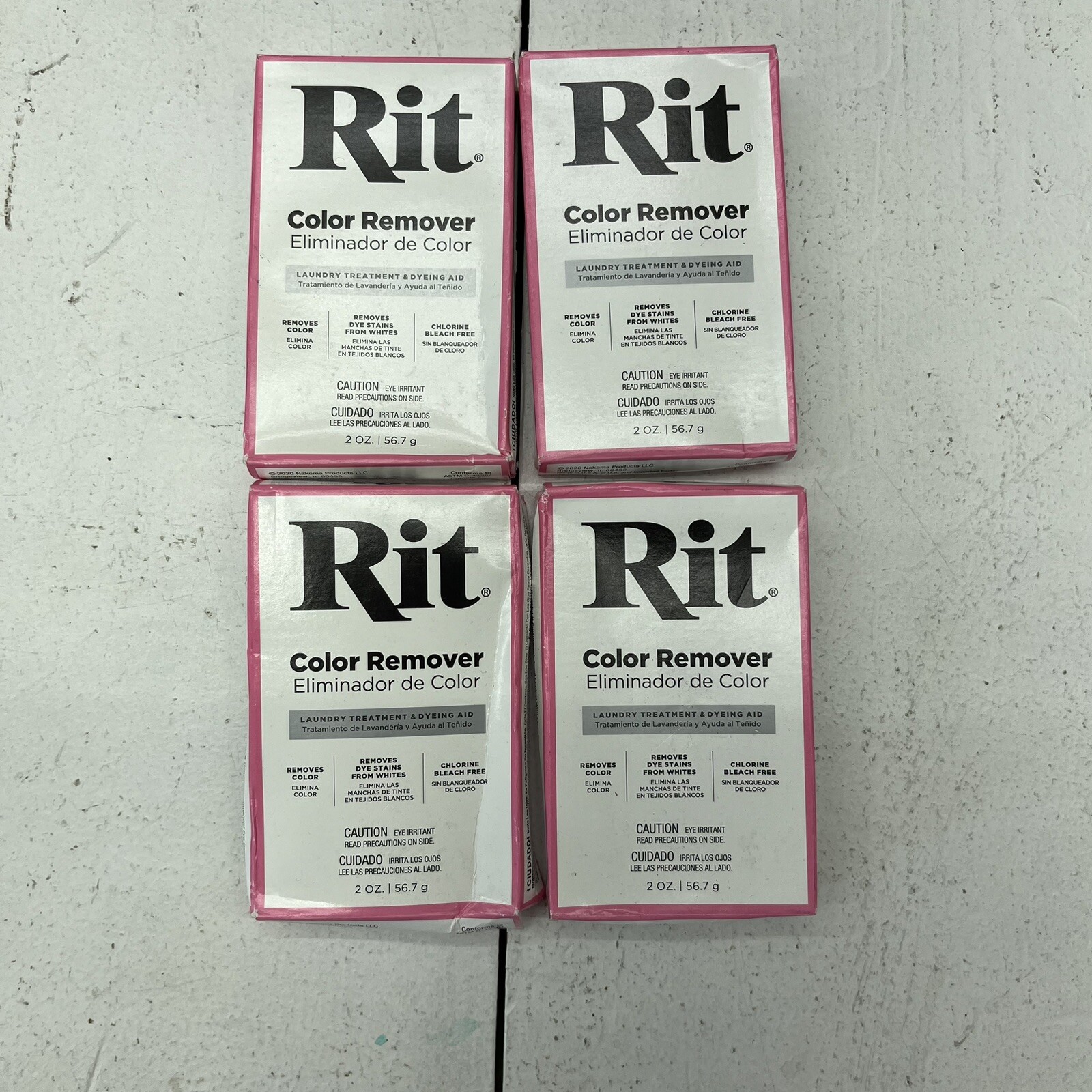 Rit Color Remover Laundry Treatment And Dyeing Aid Lot Of 4 (2 Oz. Each) NEW