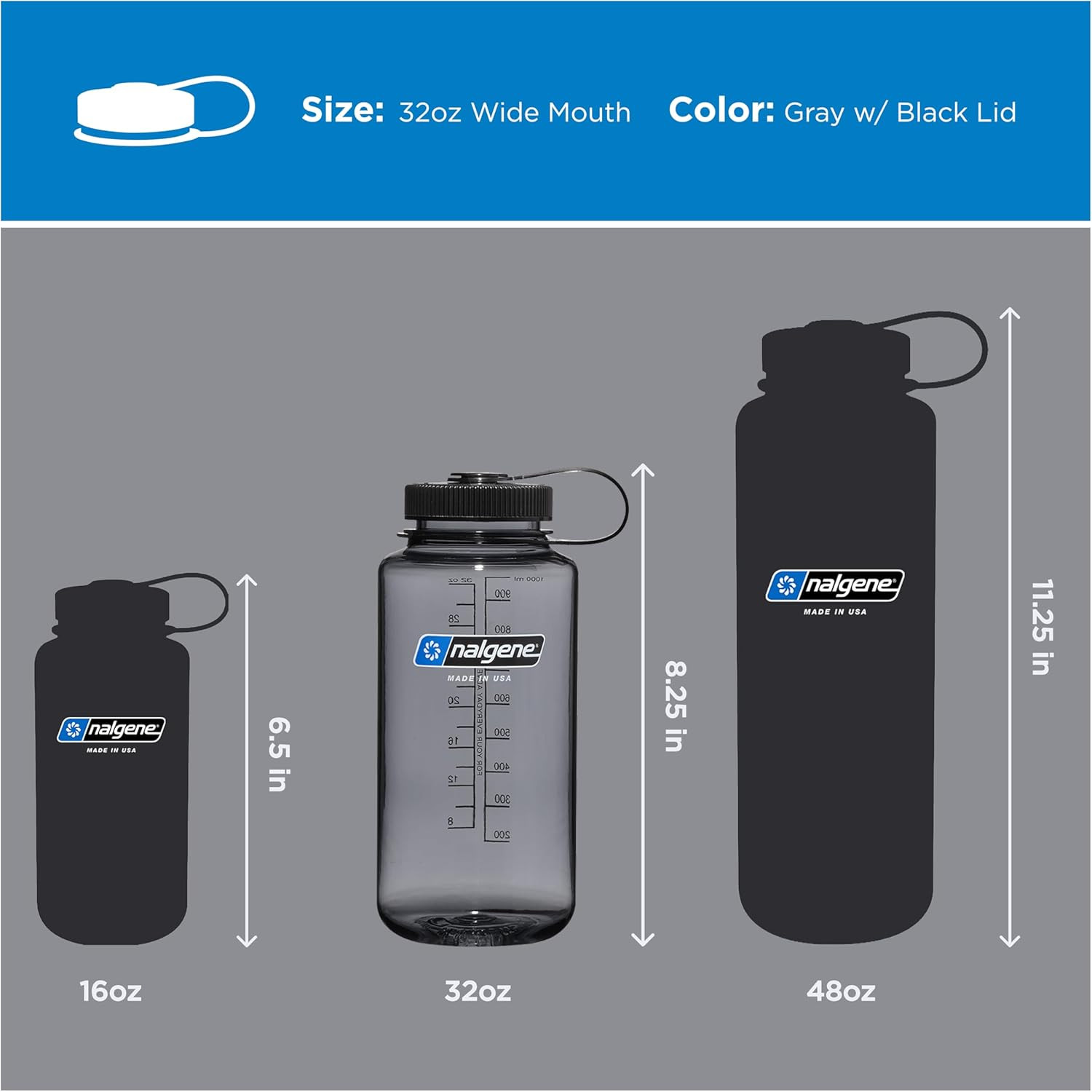 32 Oz Wide Mouth Water Bottle | Bpa-Free, Durable & Leak Proof, Lightweight Bott