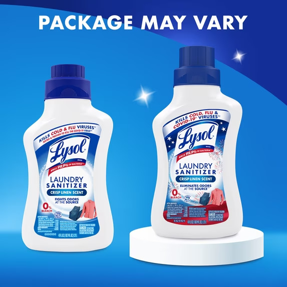 Lysol Laundry Sanitizer Additive Sanitizing Liquids for Clothes, Crisp Linen, 41