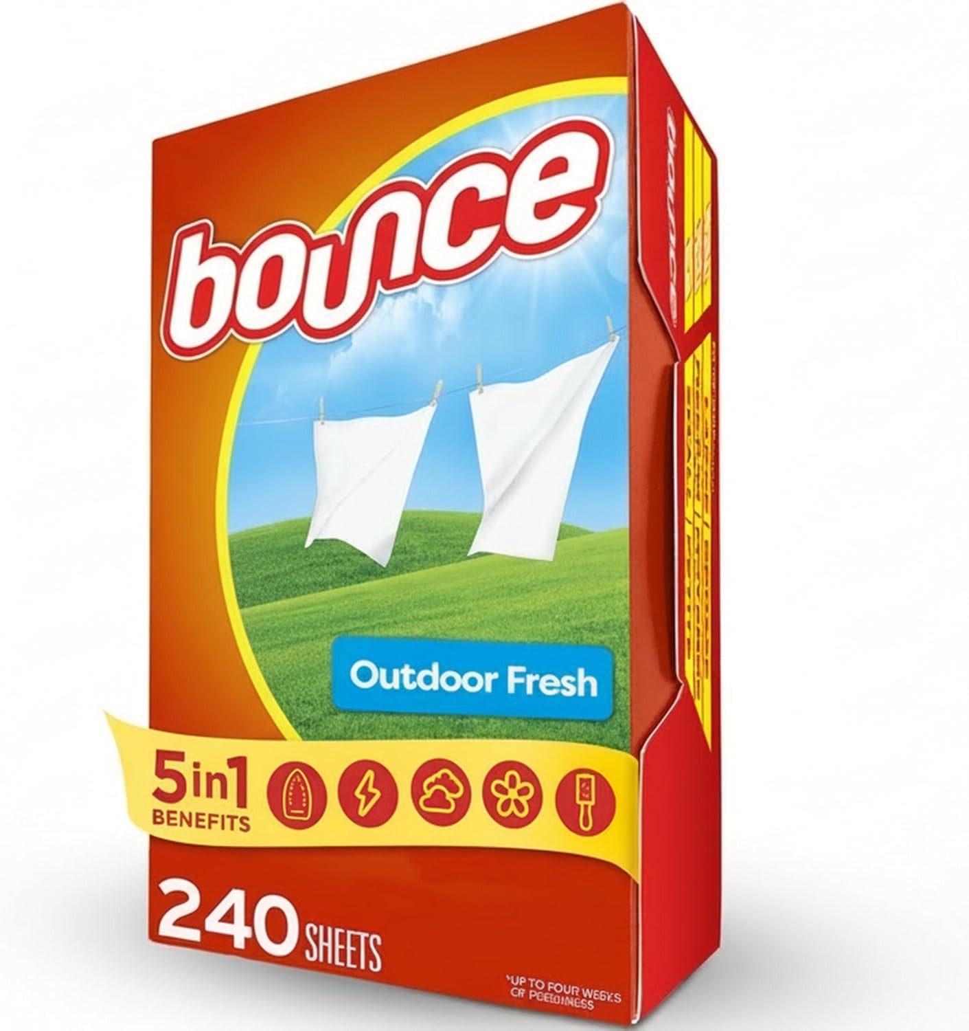 Fabric Softener Dryer Sheets Outdoor Fresh Scent 240 Count HE Compatible