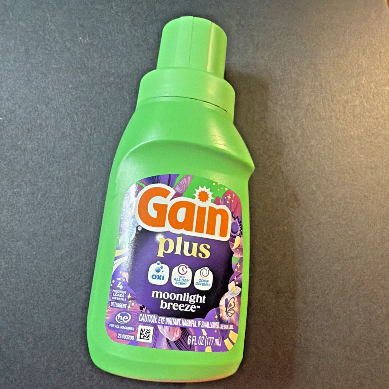 6 Gain Plus MOONLIGHT BREEZE Liquid Laundry Detergent Odor Defense 6fl oz Each
