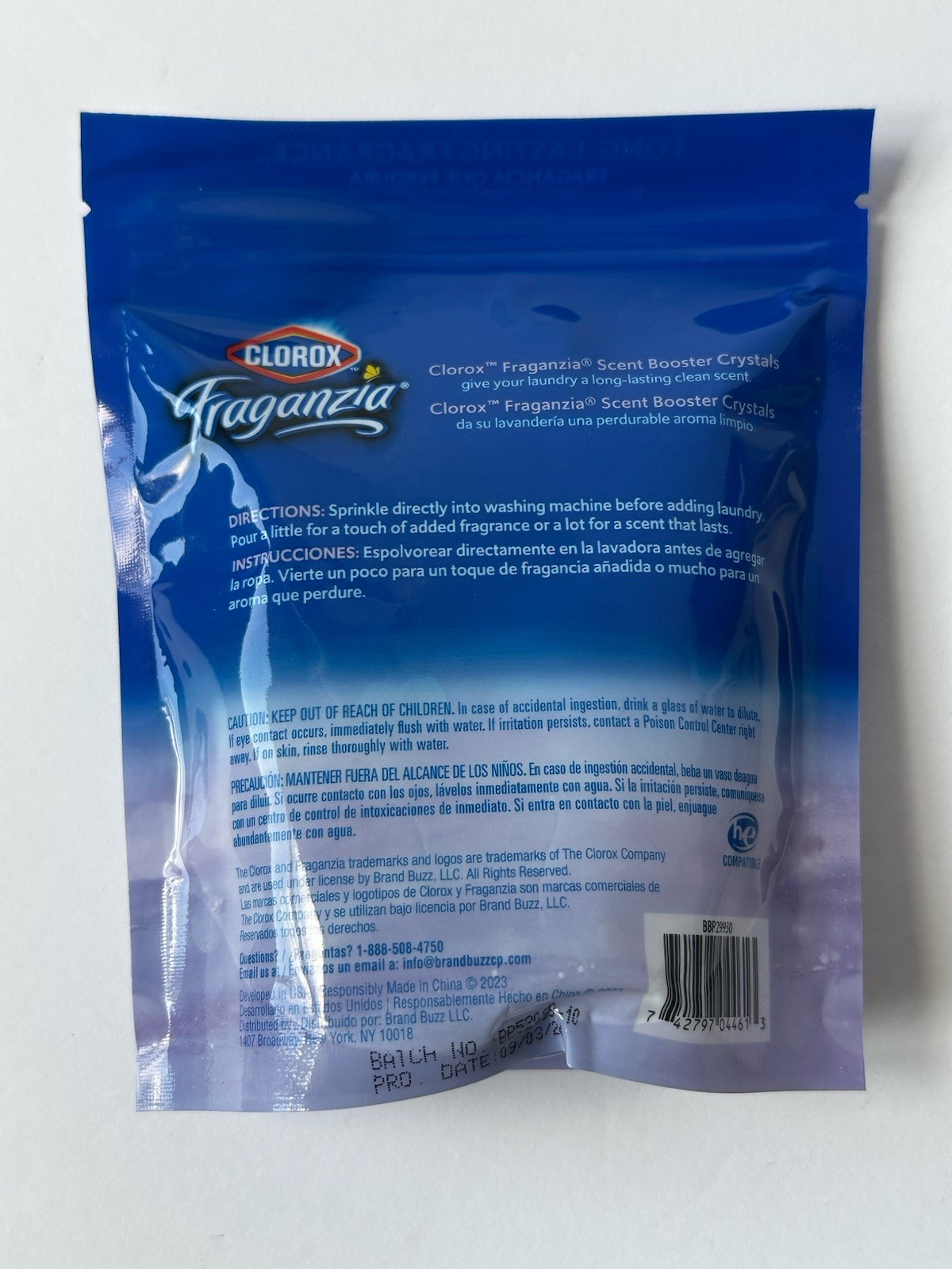 3x Clorox Fraganzia LAVENDER In Wash Scent Booster Crystals 10oz Ea