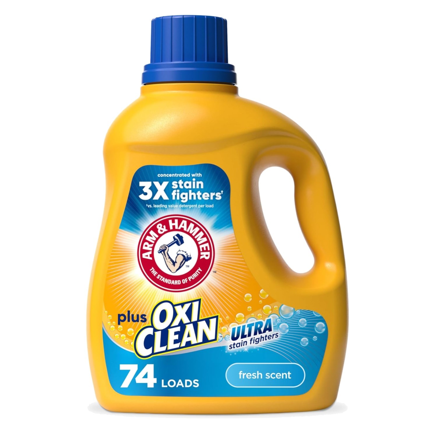 Plus OxiClean Ultra Liquid Laundry Detergent, Fresh Scent, 96.2 fl oz, 74 Loads
