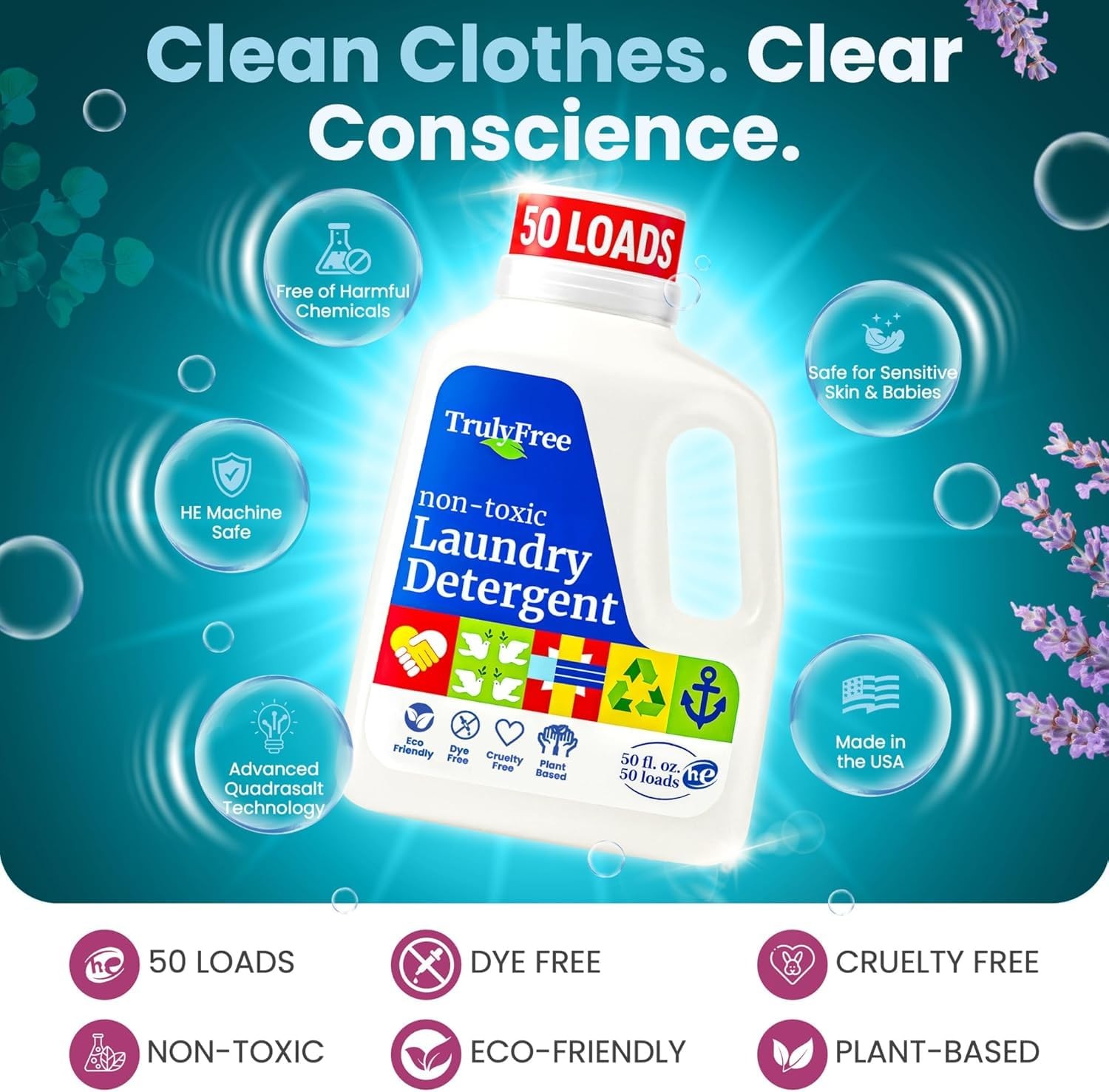 Natural Laundry Detergent for Sensitive Skin | Eco Friendly, Plant Based, Bab…