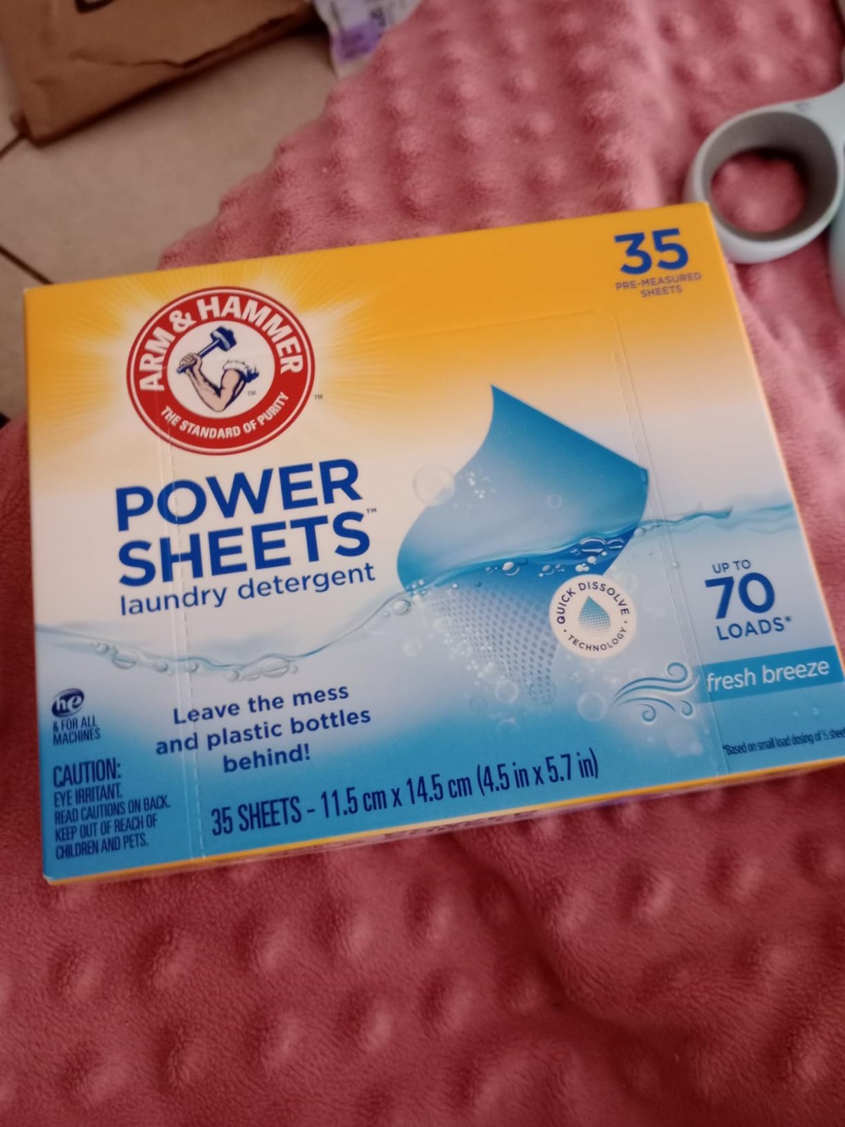 Travel-Friendly Power Sheets Laundry Detergent – Fragrance & Dye Free, 60 Count