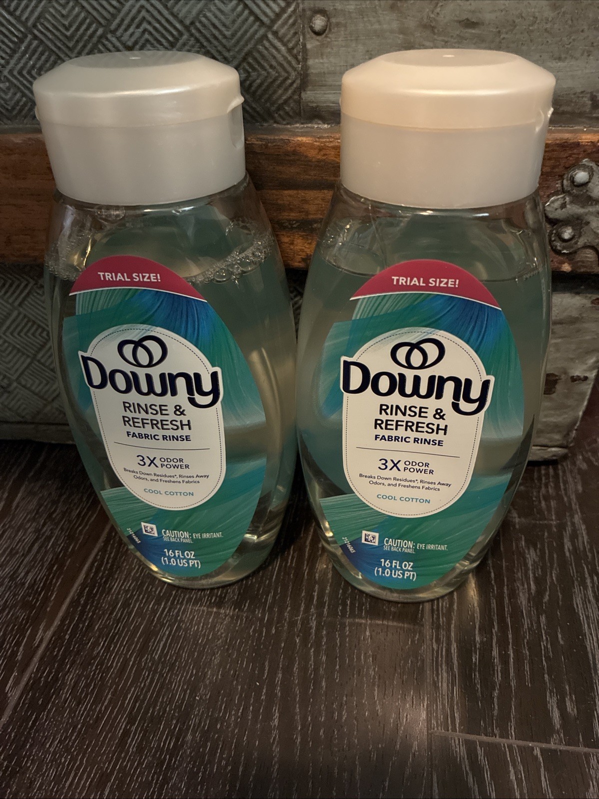 2x Bottles Downy Rinse & Refresh Cool Cotton 16 fl oz Each