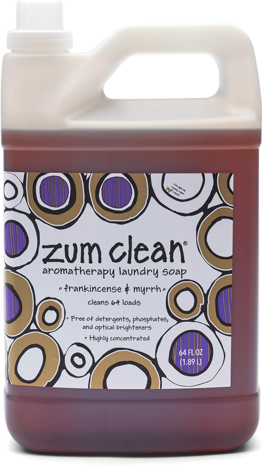 Zum Clean Laundry Soap Detergent Plant-Based Liquid Soap for Clothes 64 Fl Oz