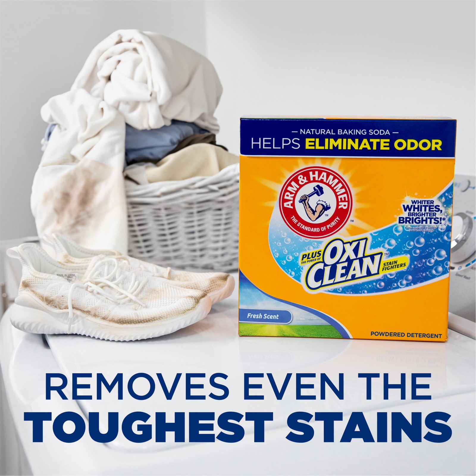 Plus OxiClean Powder Laundry Detergent, Fresh Scent, 115 Loads