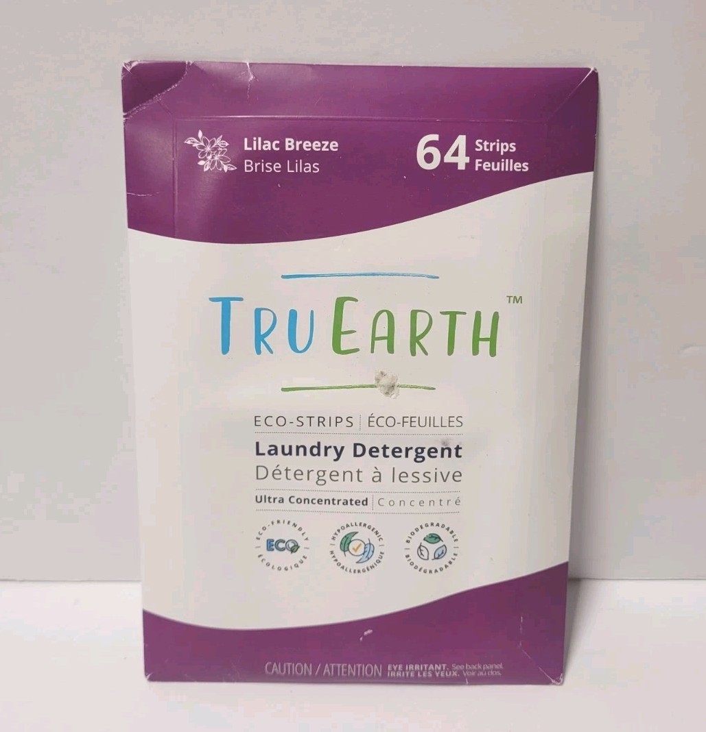 Tru Earth 64 Strips – 128 Loads Detergent Eco-Strips – Ultra Concentrate – Lilac