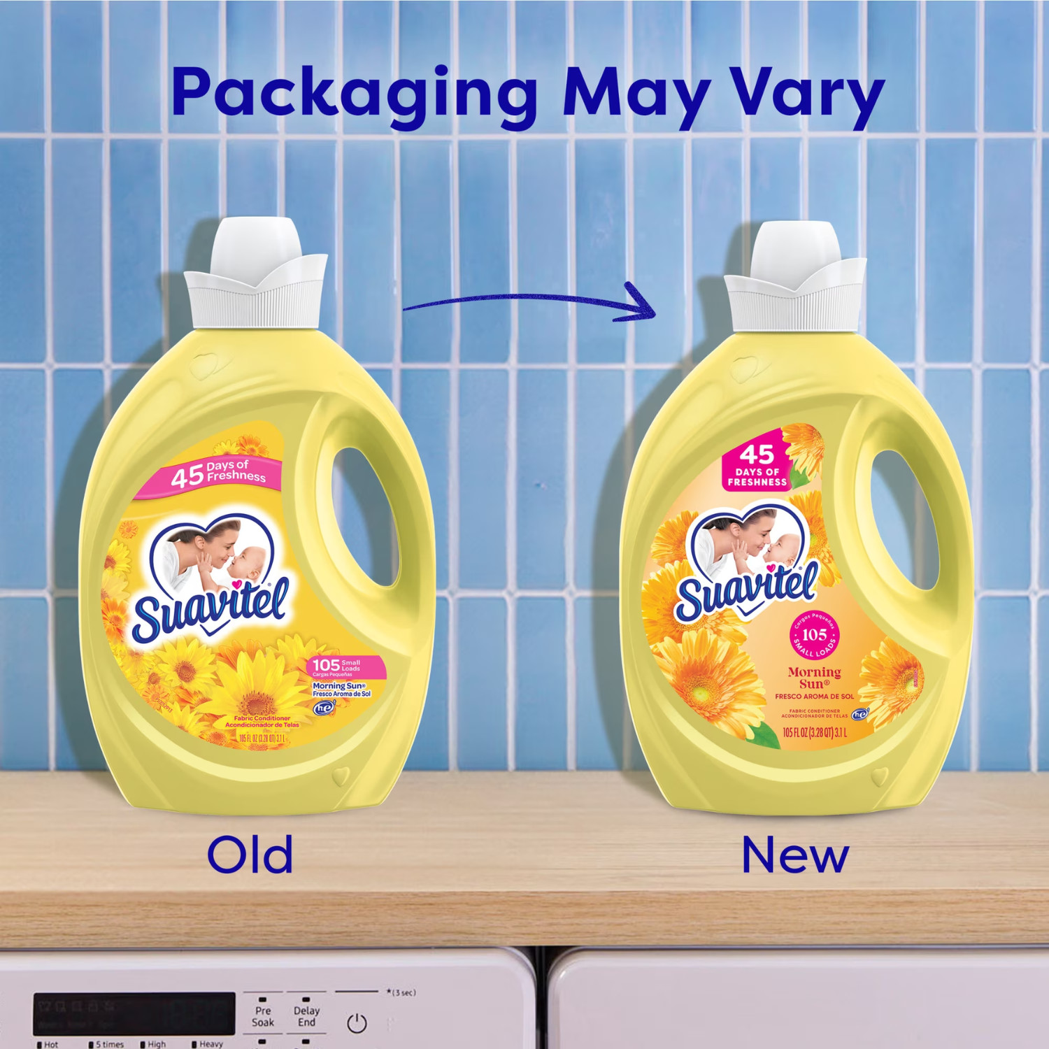 6 Pack Suavitel Liquid Fabric Softener Morning Sun Scent 105 fl oz 105 Loads
