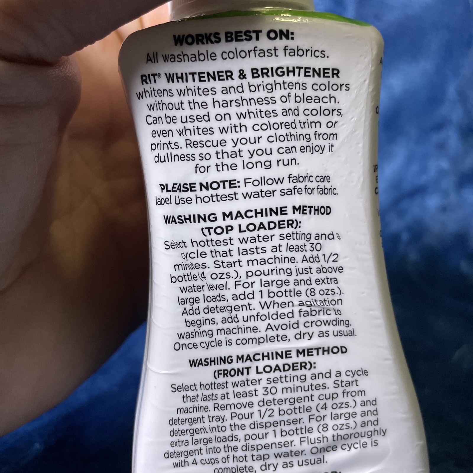 Rit Dye Laundry Treatment Whitener and Brightener, 8 fl oz