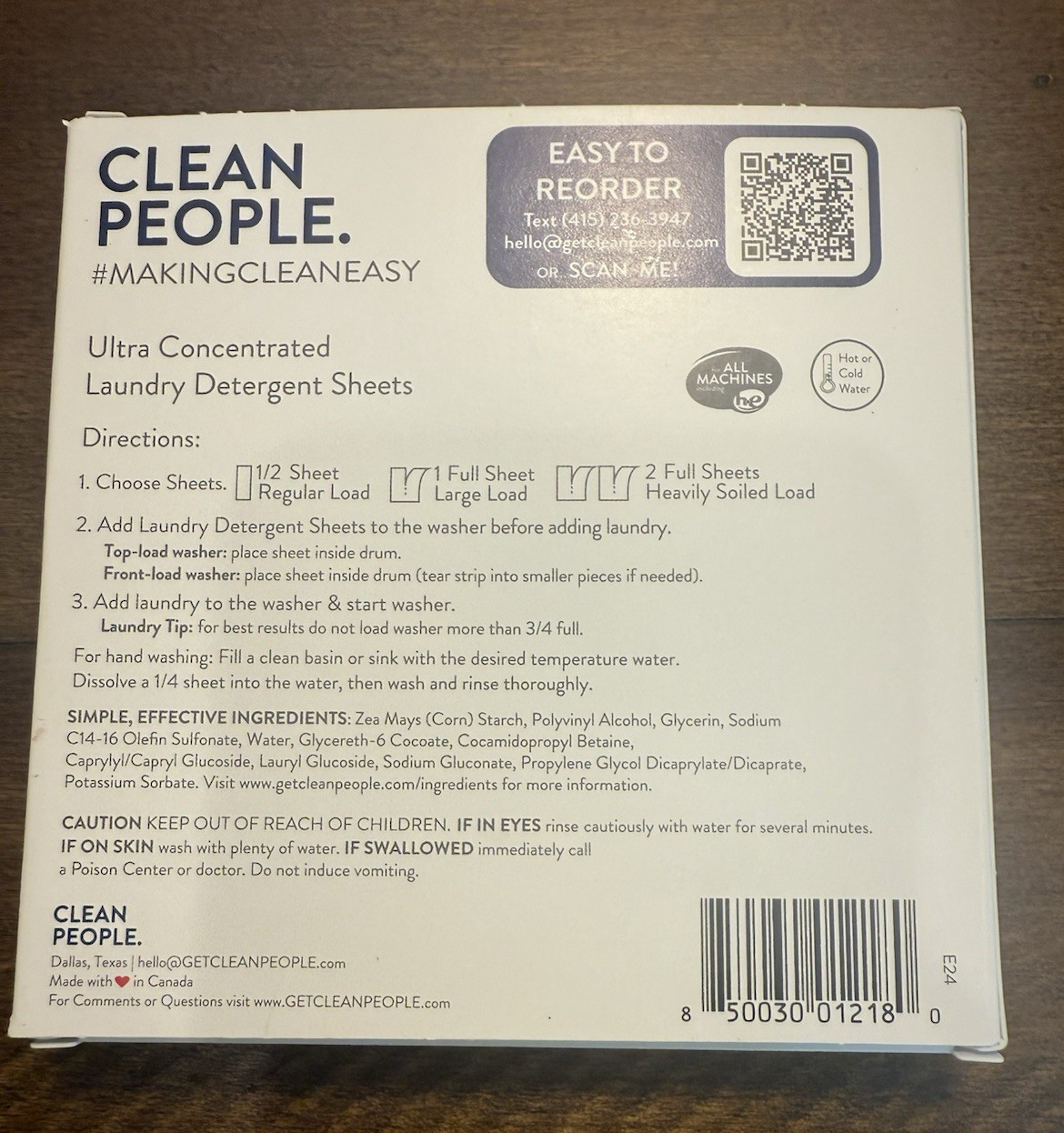 Clean People Laundry Detergent Sheets Plant-Based 32 Loads FRAGRANCE FREE NIB