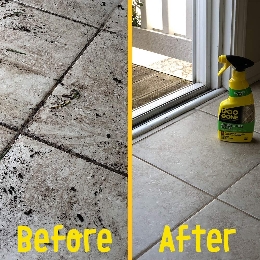 Goo Gone Grout & Tile Cleaner – Stain Remover 14 Fl Oz (Pack of 1), No Color