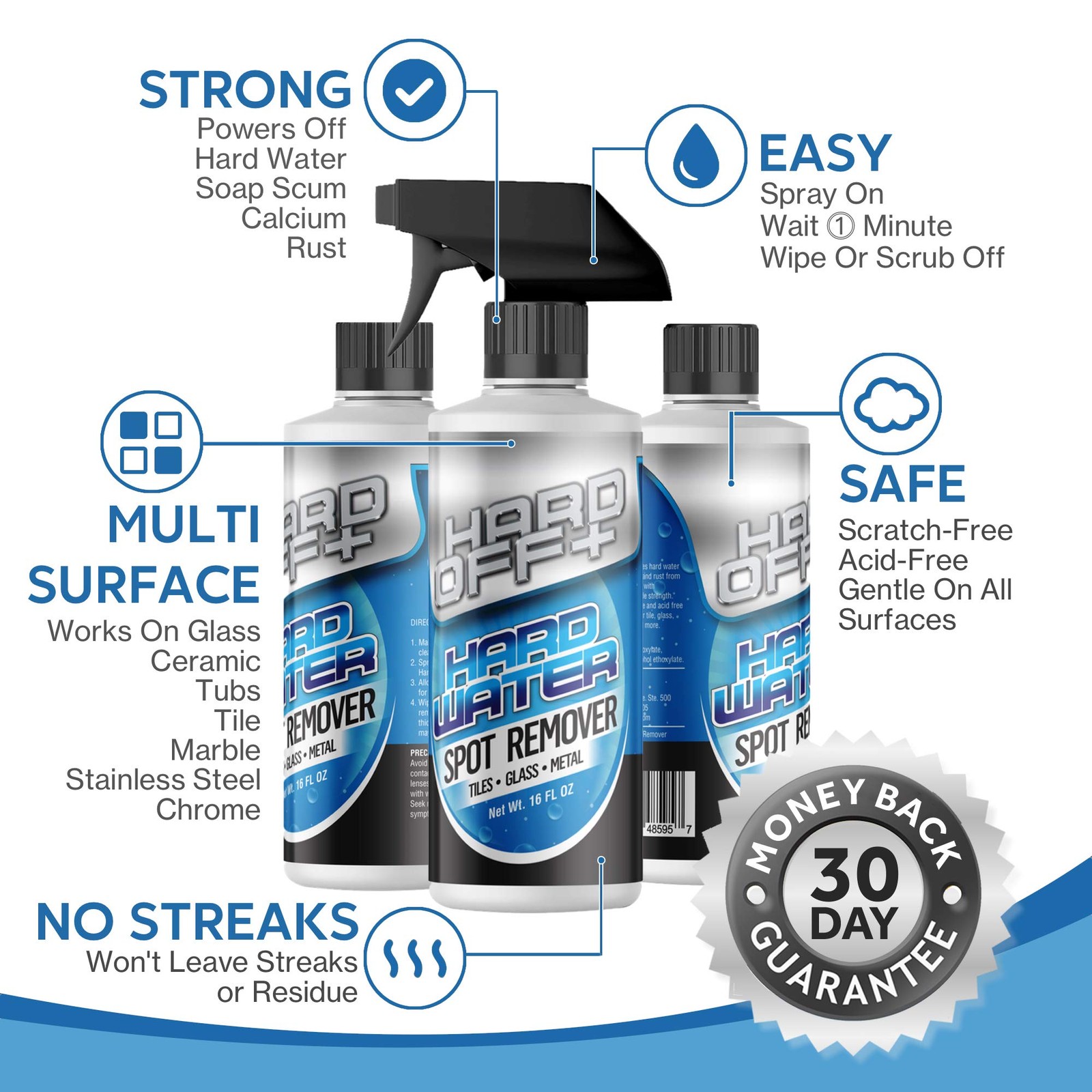 Giant Lion Hard Off+ Water Stain and Spot 16 Fl Oz (Pack of 1), Silver