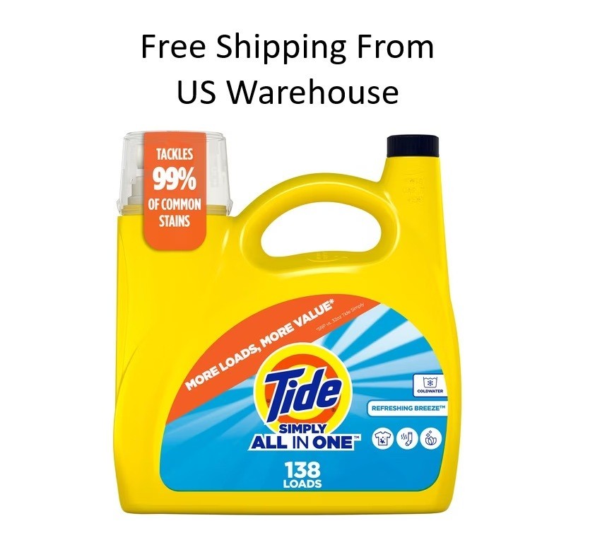 Tide Simply Liquid Laundry Detergent, All-In-One, 138 Loads, 182 fl oz