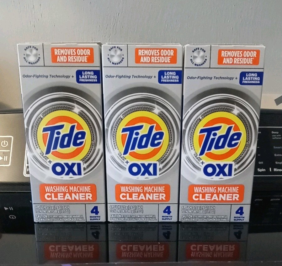 (3) Tide plus Oxi Washing Machine Cleaner 4 Month Supply