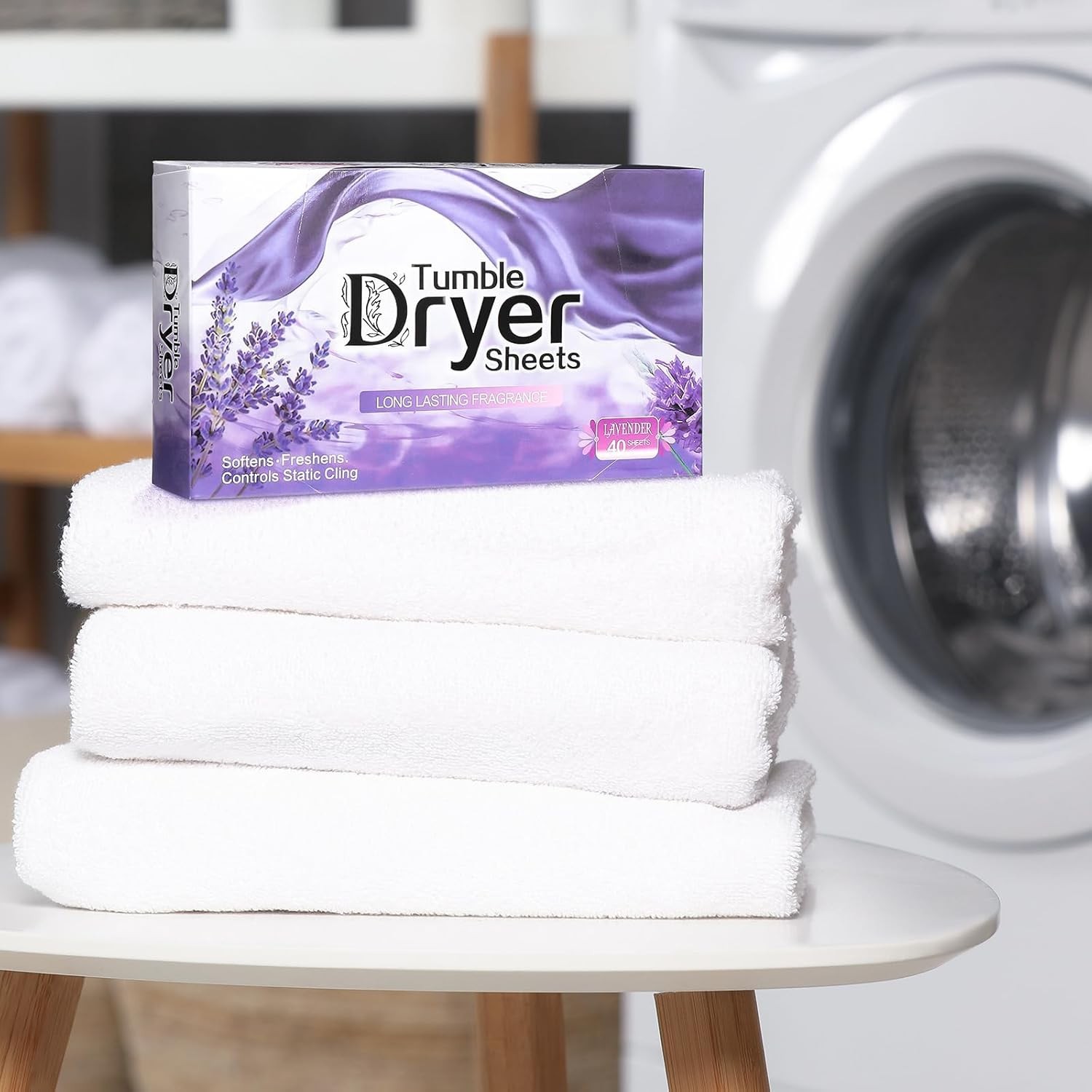 600 Count Dryer Sheets Bulk Natural Fabric Softener Sheets Plant Lavender Laundr