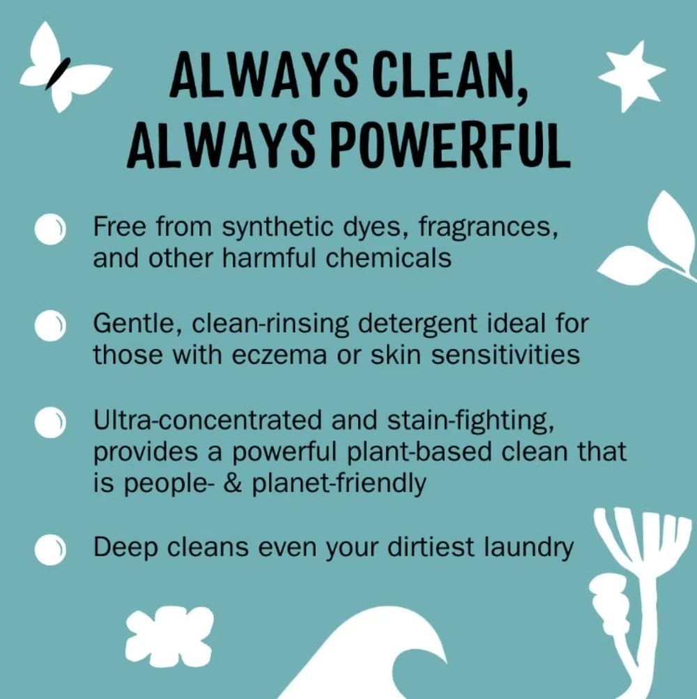 Suds 2x Concentrated Unscented Liquid Laundry Detergent for Sensitive Skin