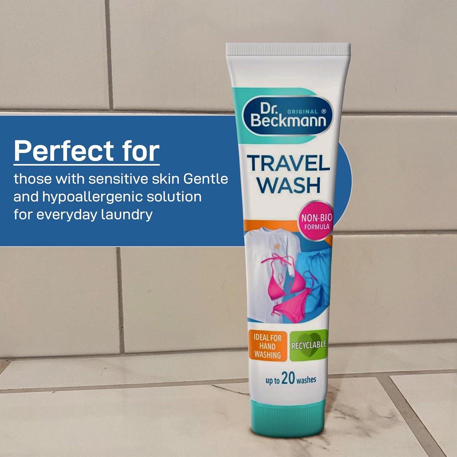 Dr Beckmann Travel Wash Non Bio Laundry Detergent 100ml / 3.38oz (Set Of 3)