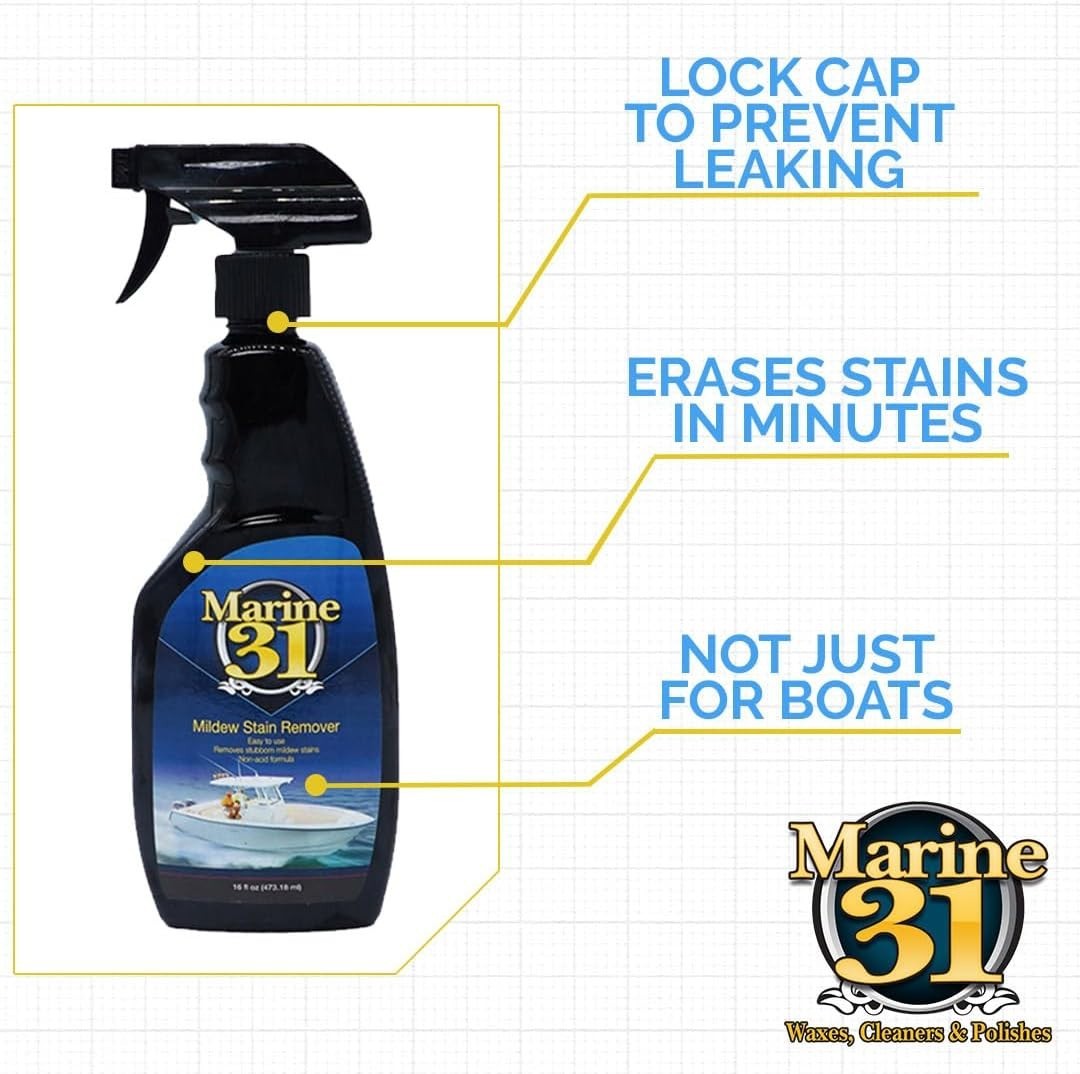 Marine 31 Mildew Stain Remover & Cleaner | Effective for 1 Pound (Pack of 1)
