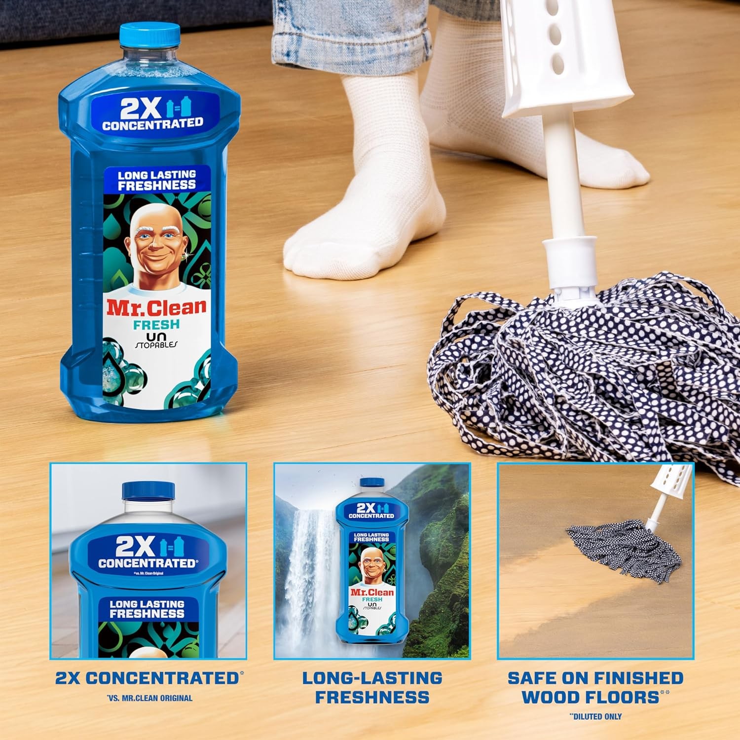 Mr. Clean 2X Concentrated Multi Surface Cleaner with Unstopables Fresh Scent 41