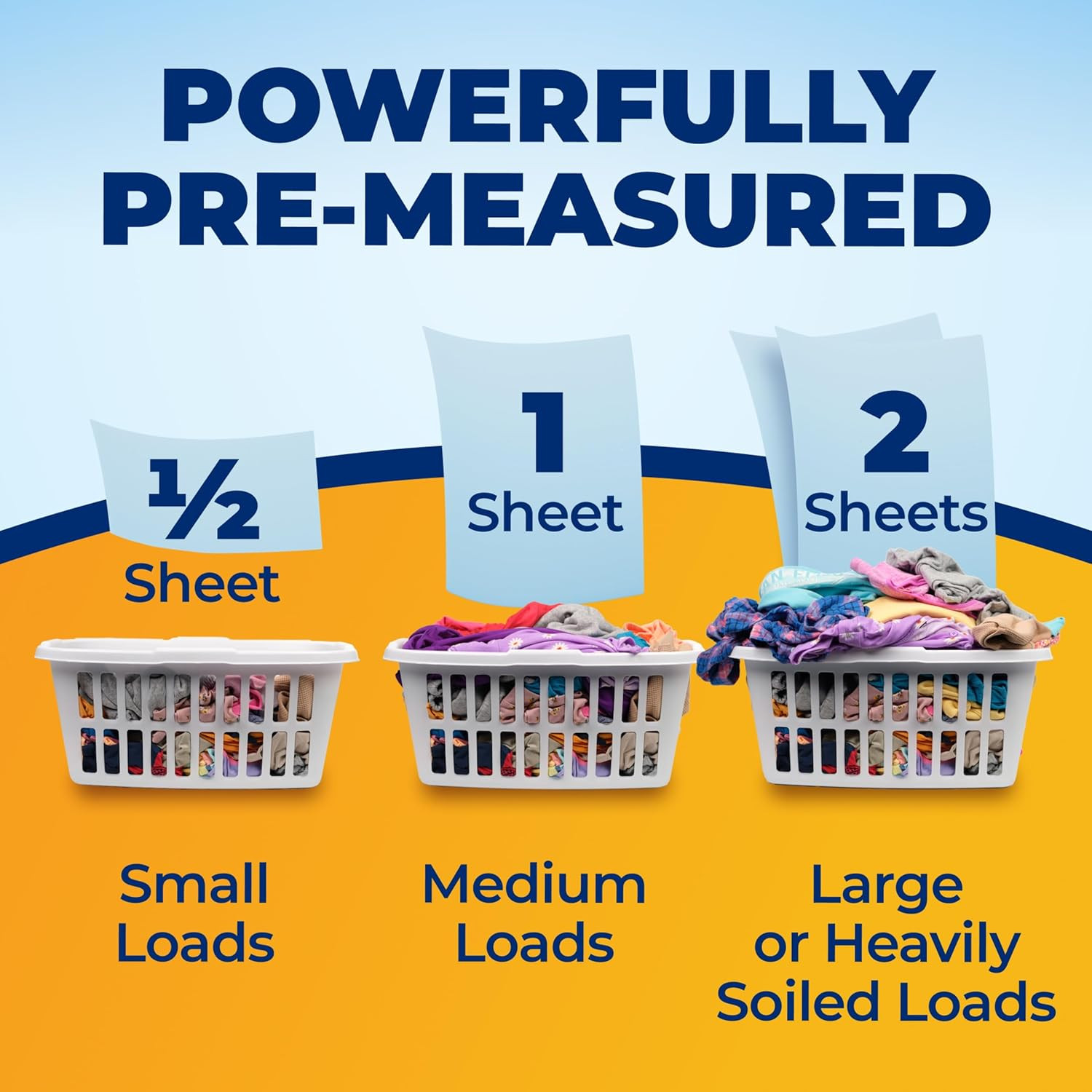 Power Sheets Laundry Detergent plus Oxiclean Stain Fighters, Clean Cotton Scent,