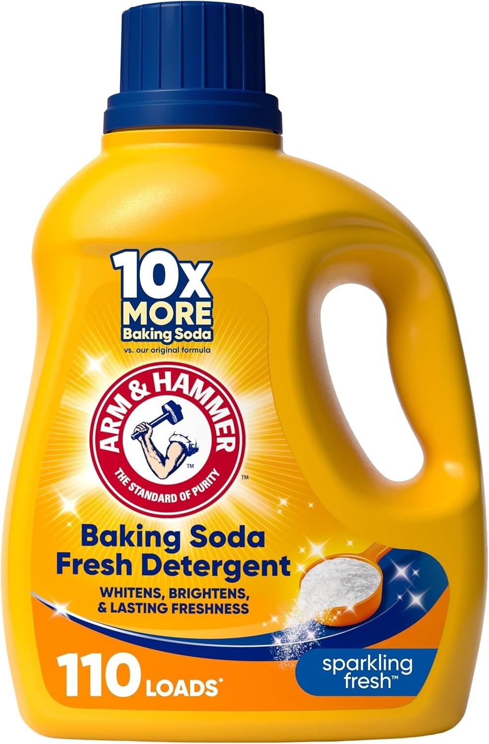 Liquid Laundry Detergent Baking Soda 110 Fl Oz Loads ARM HAMMER Fresh Sparkling