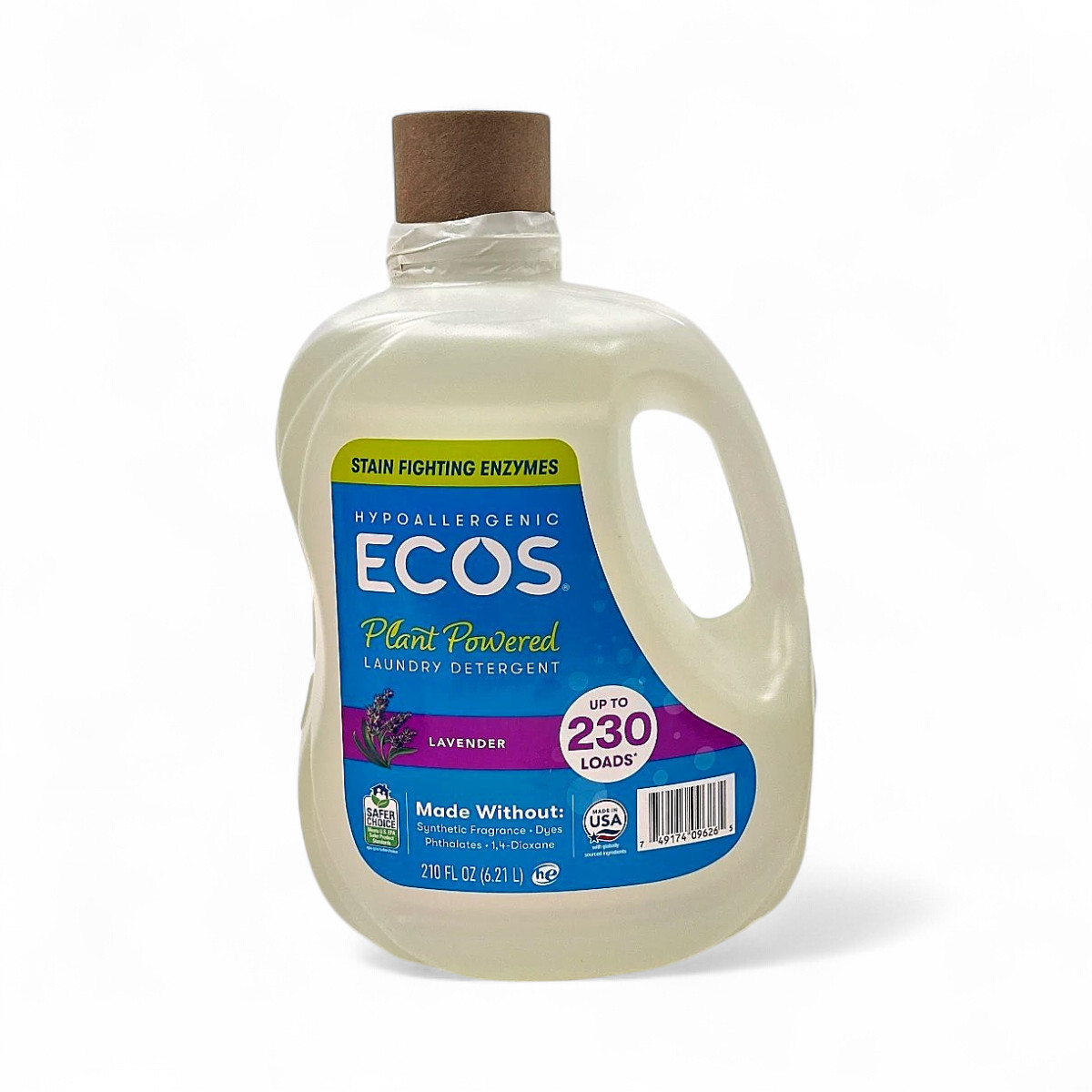 Ecos Hypoallergenic Plant Powered Liquid Laundry Detergent – Lavender 210 FL OZ