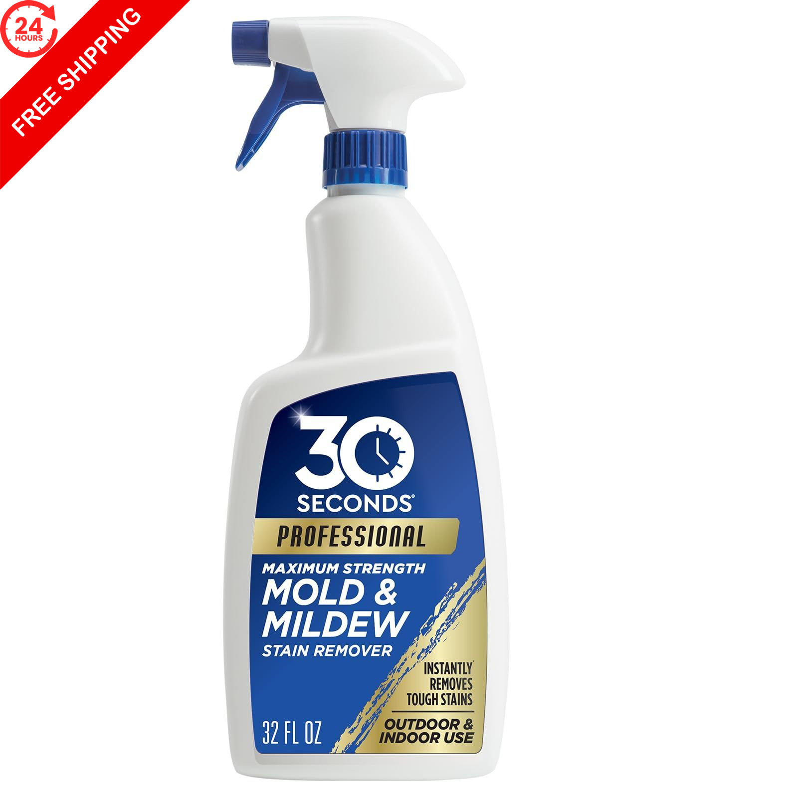 30 SECONDS Pro Mold & Mildew Stain Remover, Scrub-Free 32 Fl Oz (Pack of 1)