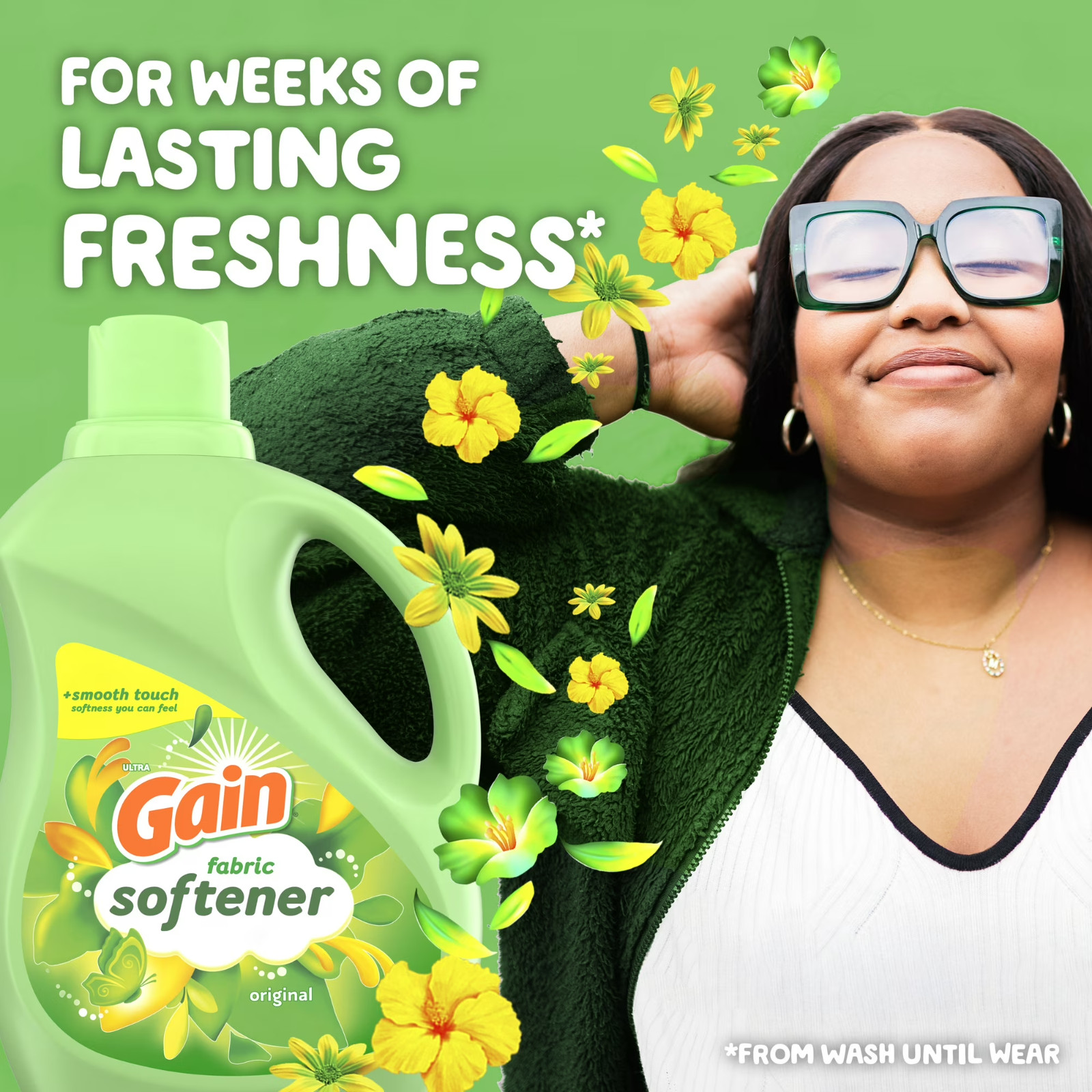 Gain Fabric Softener Original Scent 140 fl oz 190 Loads- Free Shipping