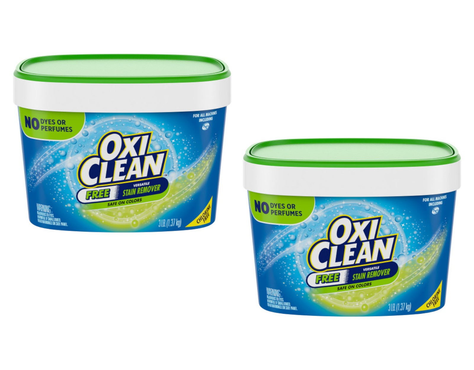 OxiClean Free Versatile Stain Remover, Safe on Colors, 3lbs. – Pack of 2