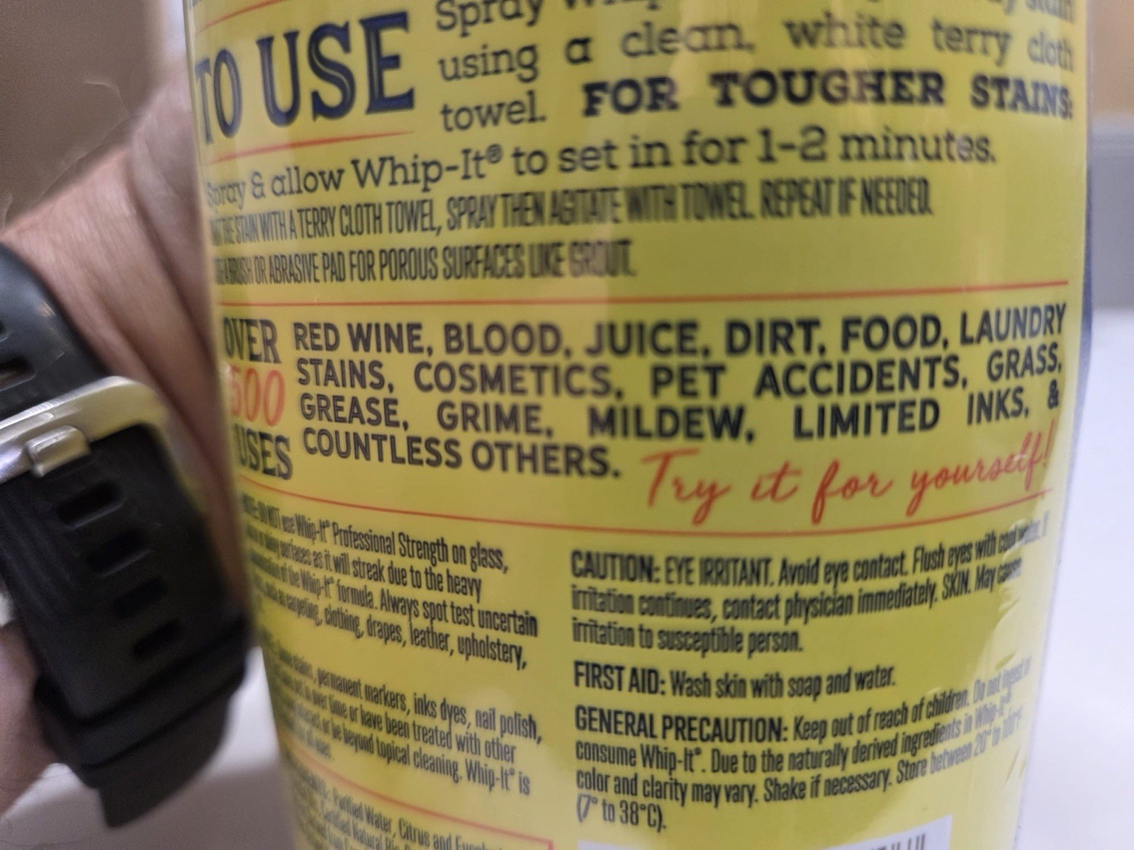 The Amazing Whip-It Multipurpose Stain Remover 32 oz Plant Based Non-toxic USA