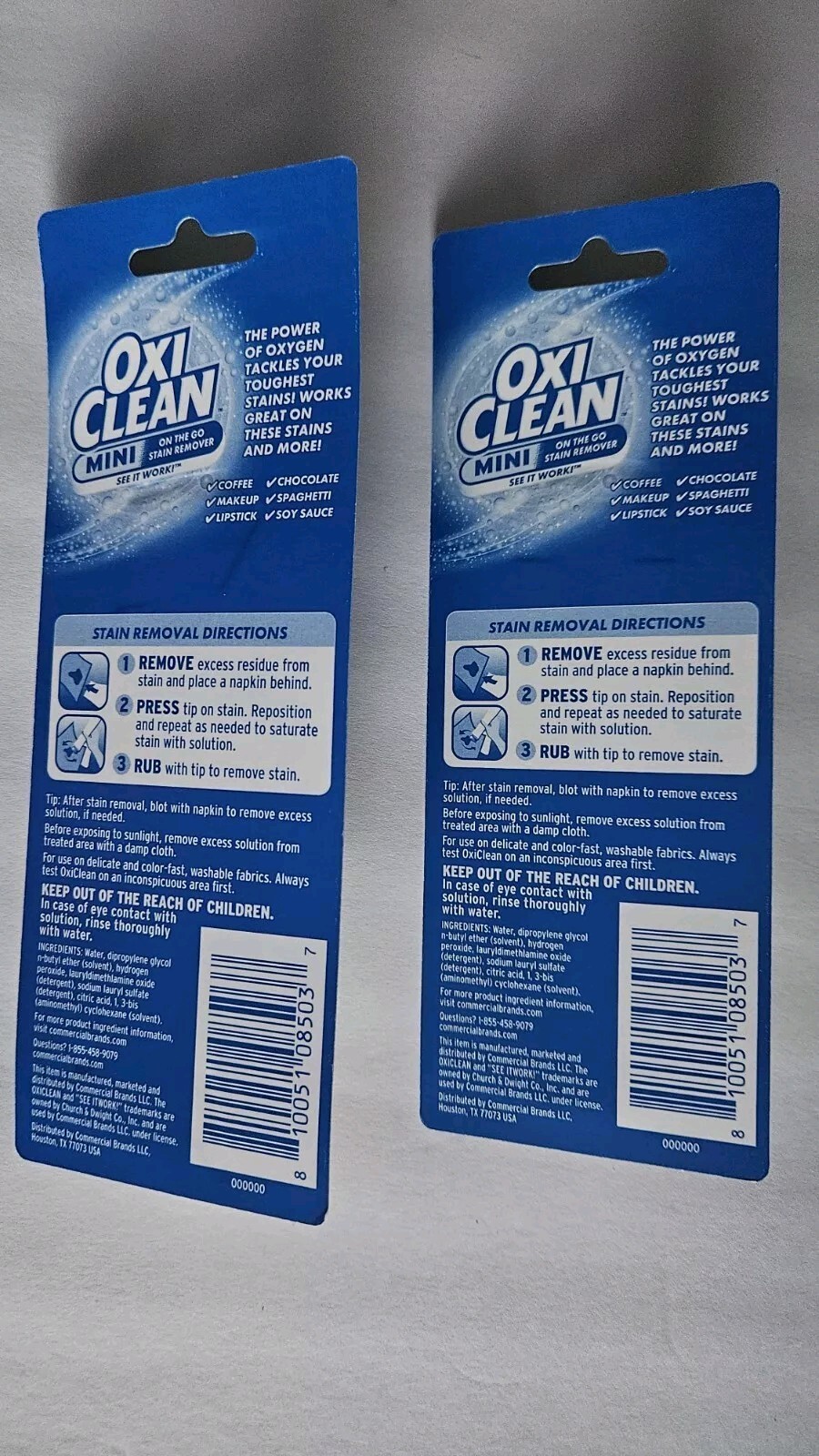 Lot Of 2 OxiClean On the Go Stain Remover Mini Pens