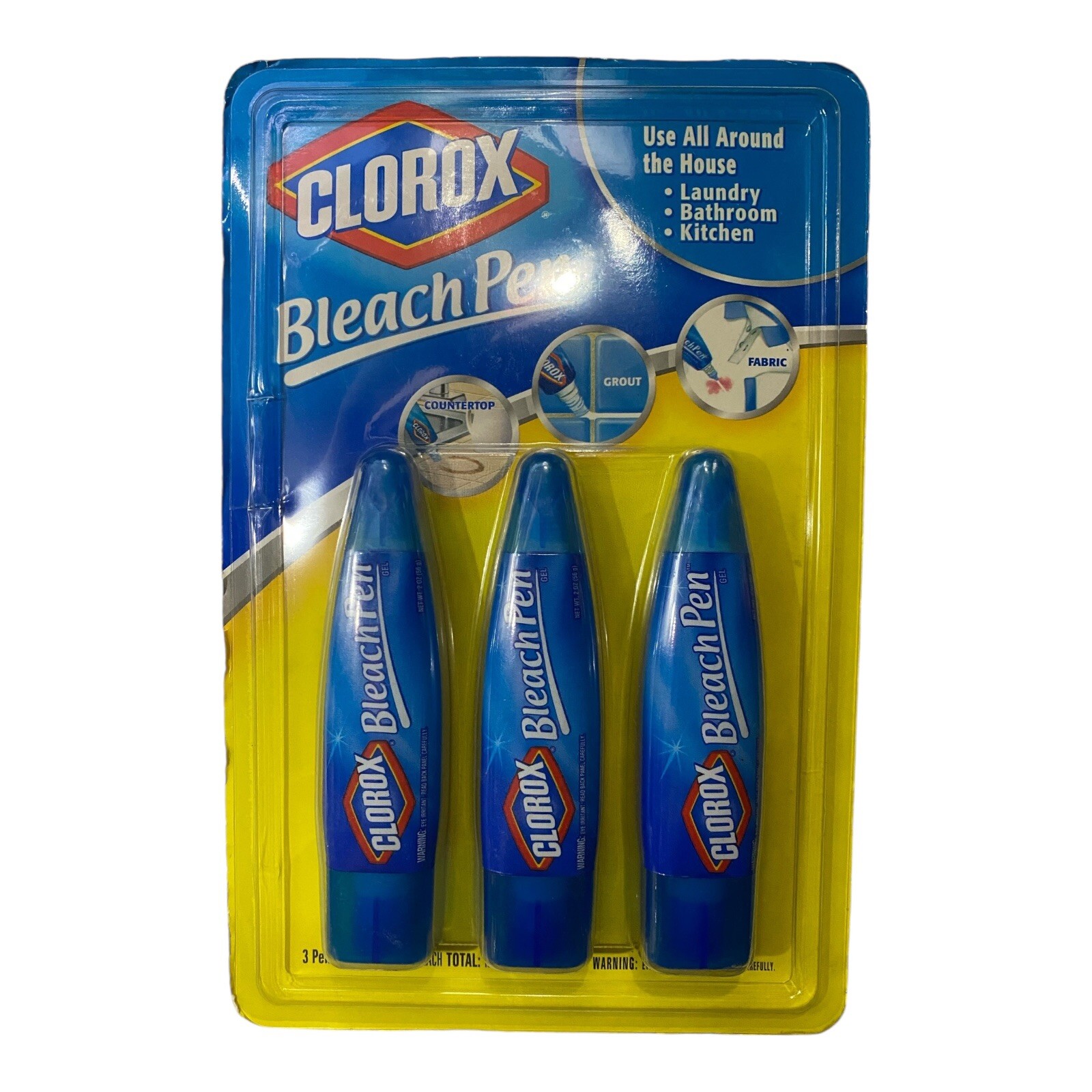 3 Pack Clorox Bleach Pens Gel Laundry Bathroom Kitchen 2oz New Factory Sealed 🧼