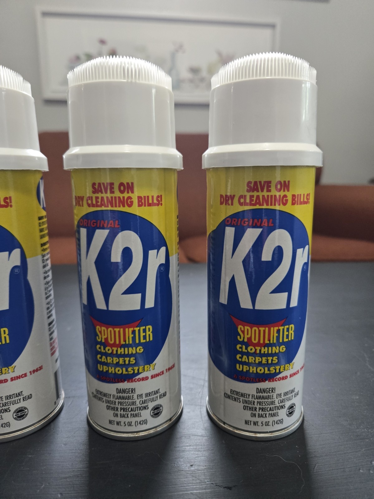 Lot of 4 Vintage K2r Spotlifter 5 oz Carpet Clothing Upholstery Stain Remover