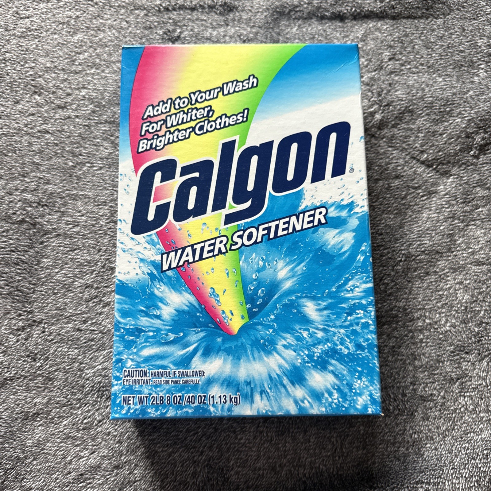 Open 2lb 1oz Discontinued Calgon Water Softener Powder Box Detergent Hard Water