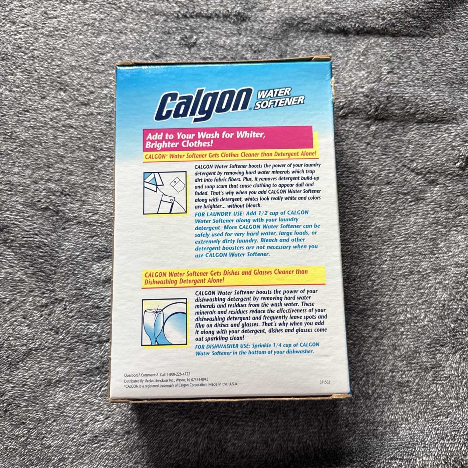Open 2lb 1oz Discontinued Calgon Water Softener Powder Box Detergent Hard Water