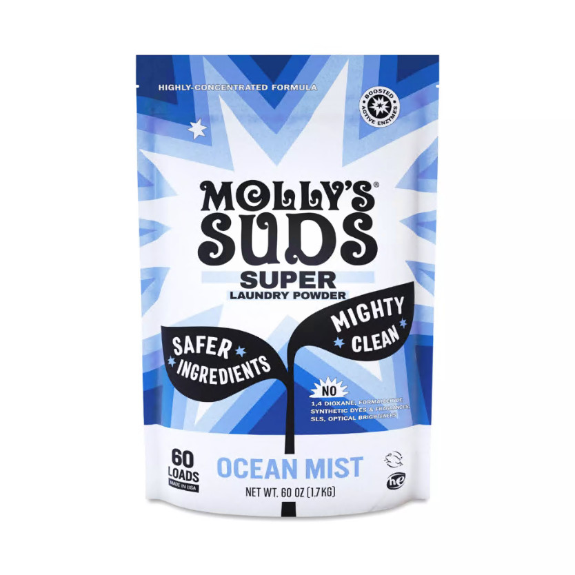 Molly’s Suds Super Powder Laundry Detergent Ocean Mist 60 loads NEW