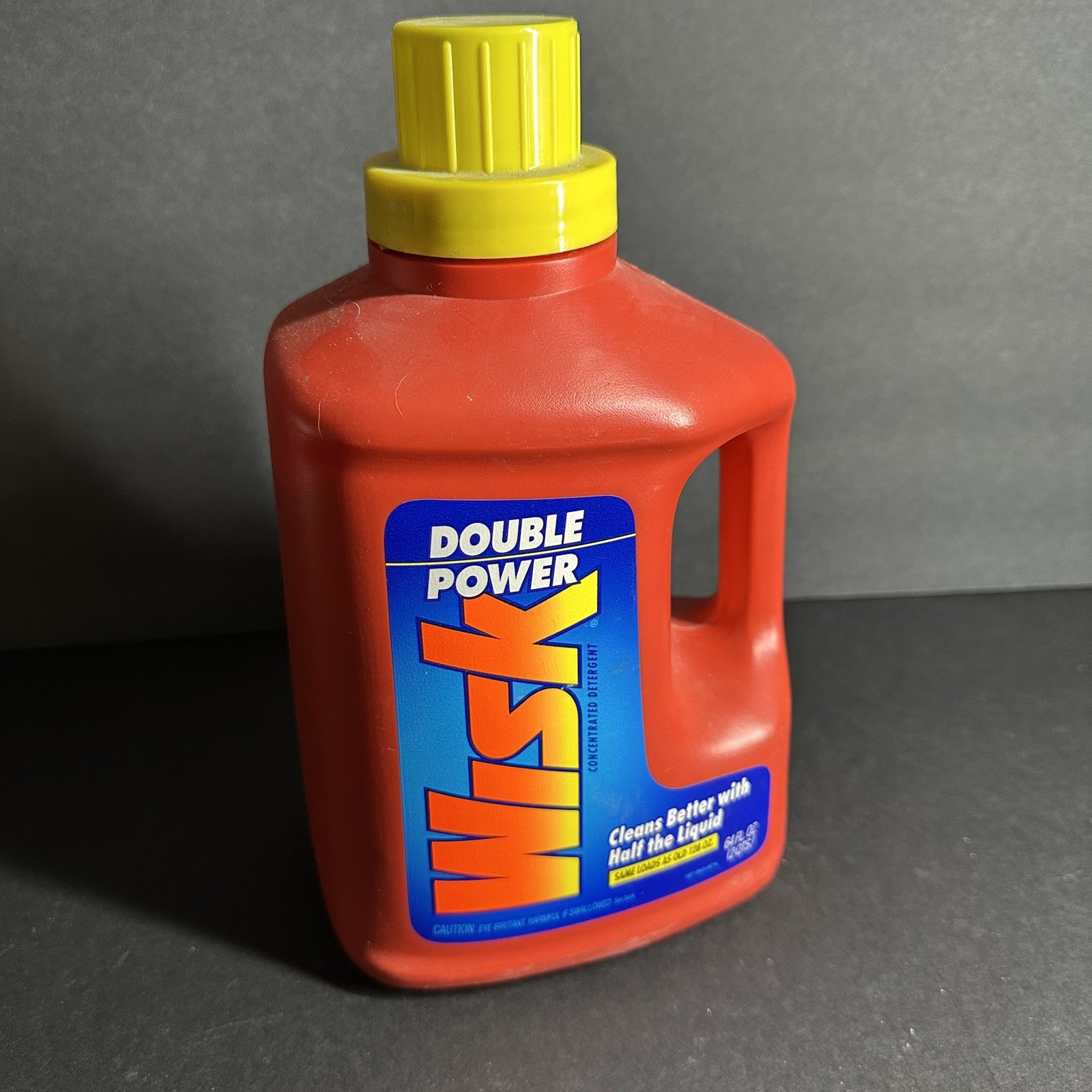 Wisk Double Power Concentrated Laundry Detergent 64 Fl Oz (2 qts) Discont. 1992