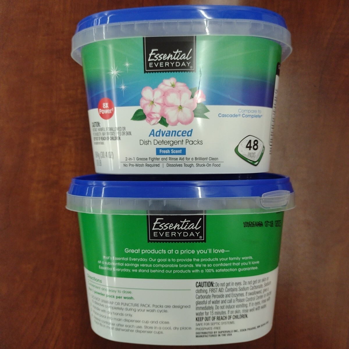 Essential Everyday Fresh Scented Dish Detergent Packs (2 Pack)