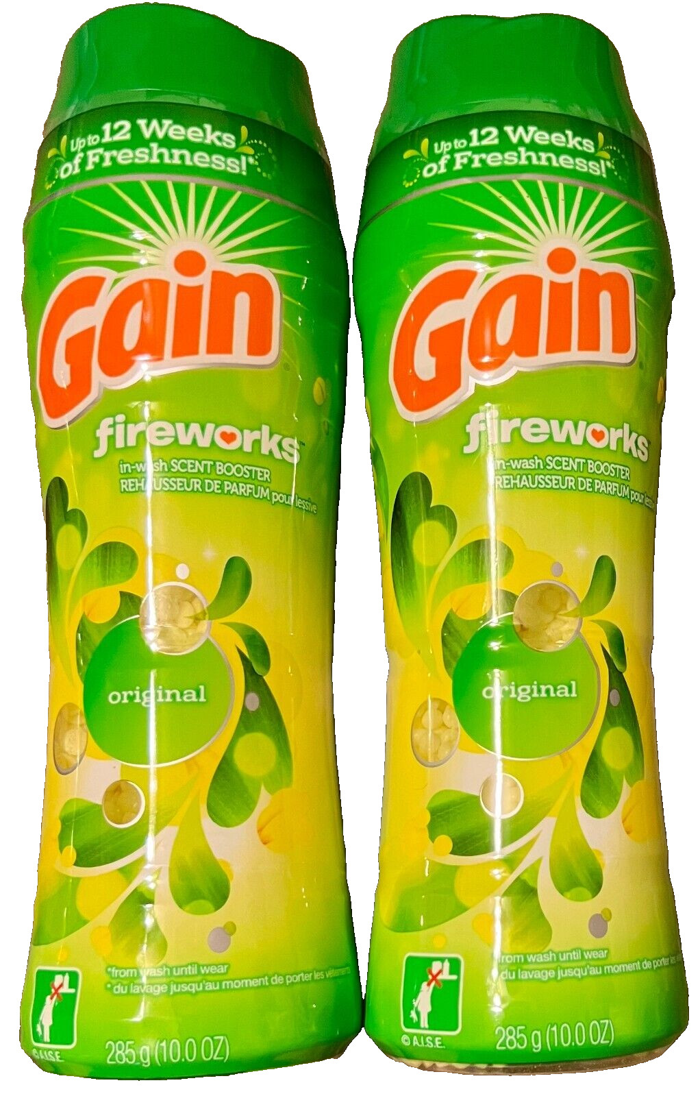 2 Pack Gain Fireworks In-Wash Scent Booster – Original Scent – 10 OZ Each